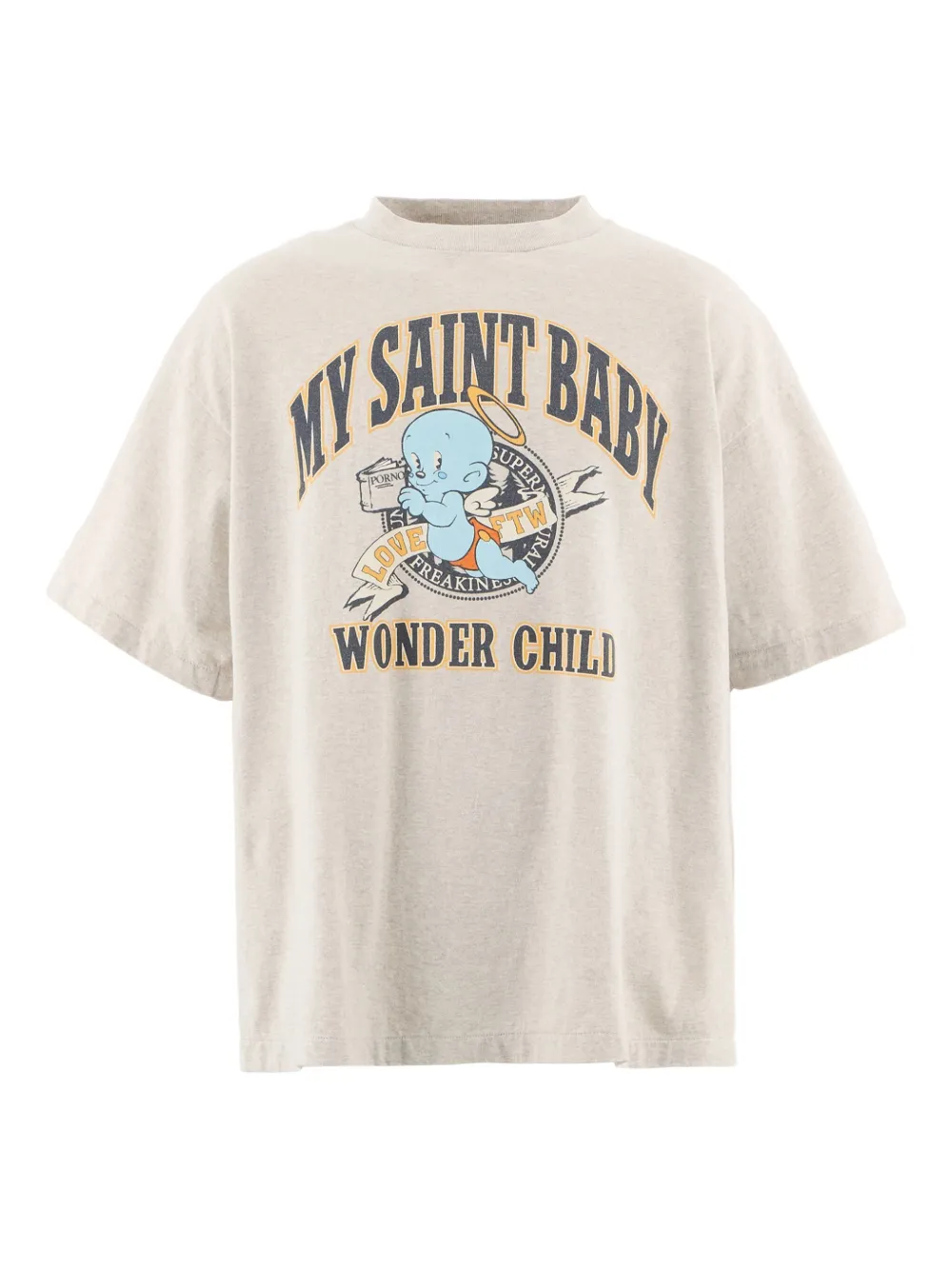 SAINT MXXXXXX graphic-print T-shirt - Grijs