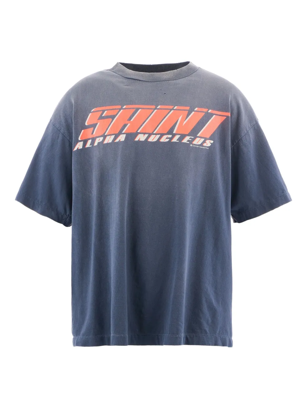 SAINT MXXXXXX text-print T-shirt - Blauw