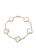 Van Cleef & Arpels Pre-Owned 2020-2023 18K Yellow Gold and Mother of Pearl Vintage Alhambra bracelet - White