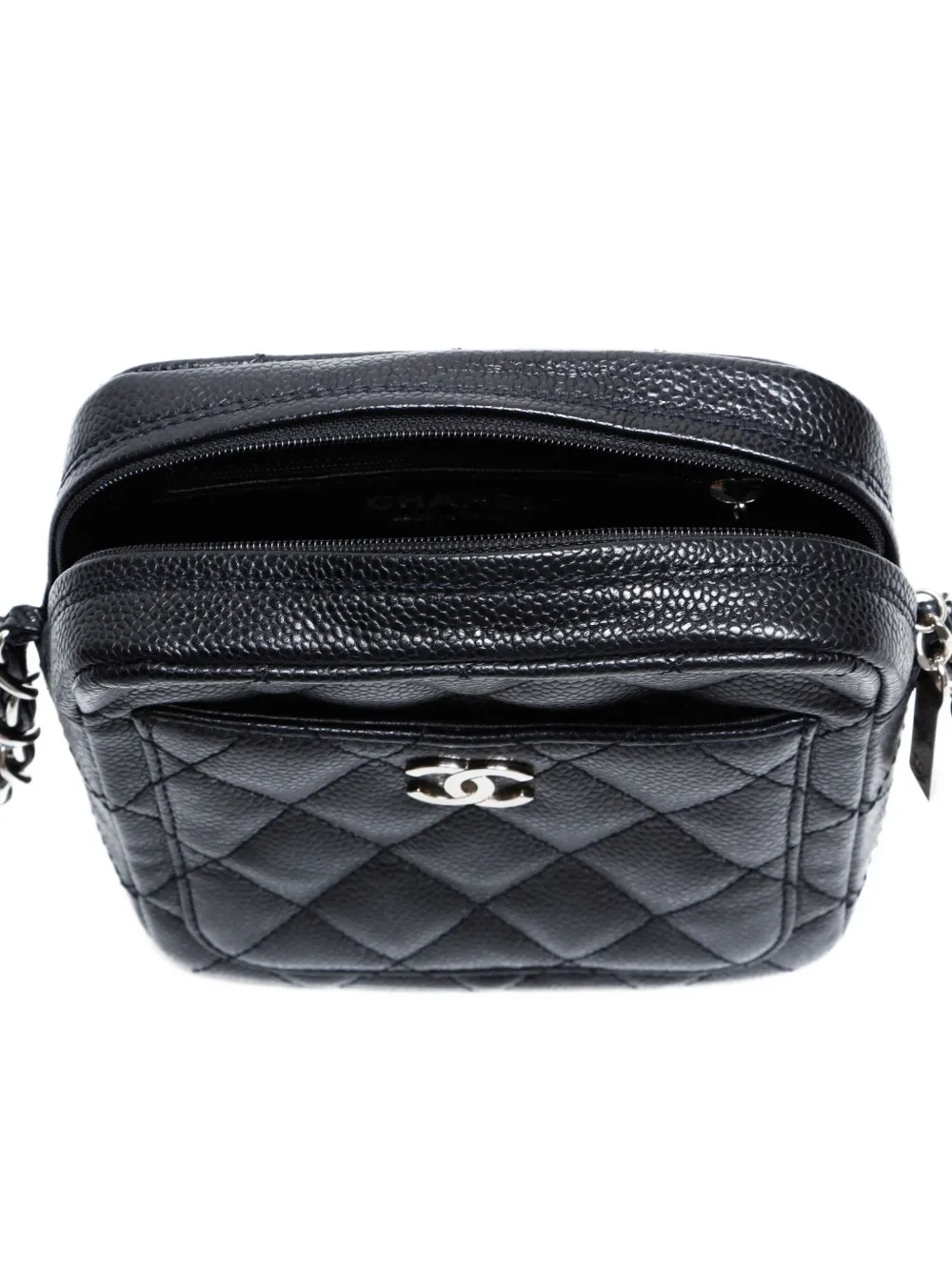 Pre-owned Chanel 2005-2006 Coco Mark Quilted Shoulder Bag In Black