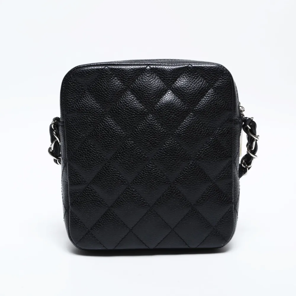 Pre-owned Chanel 2005-2006 Coco Mark Quilted Shoulder Bag In Black
