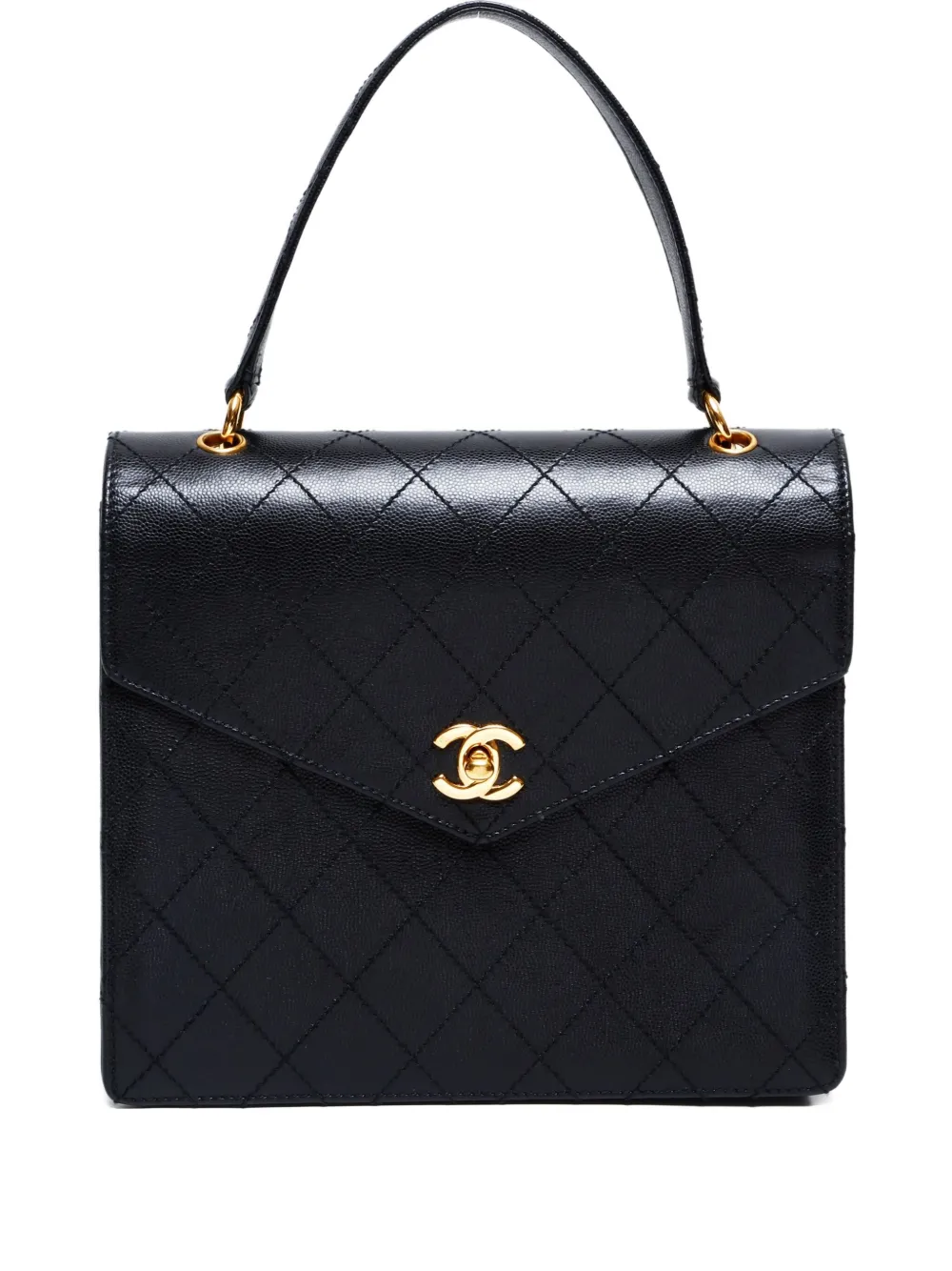 Pre-owned Chanel 1997-1999 Wilde Stitch Tote Bag In Black
