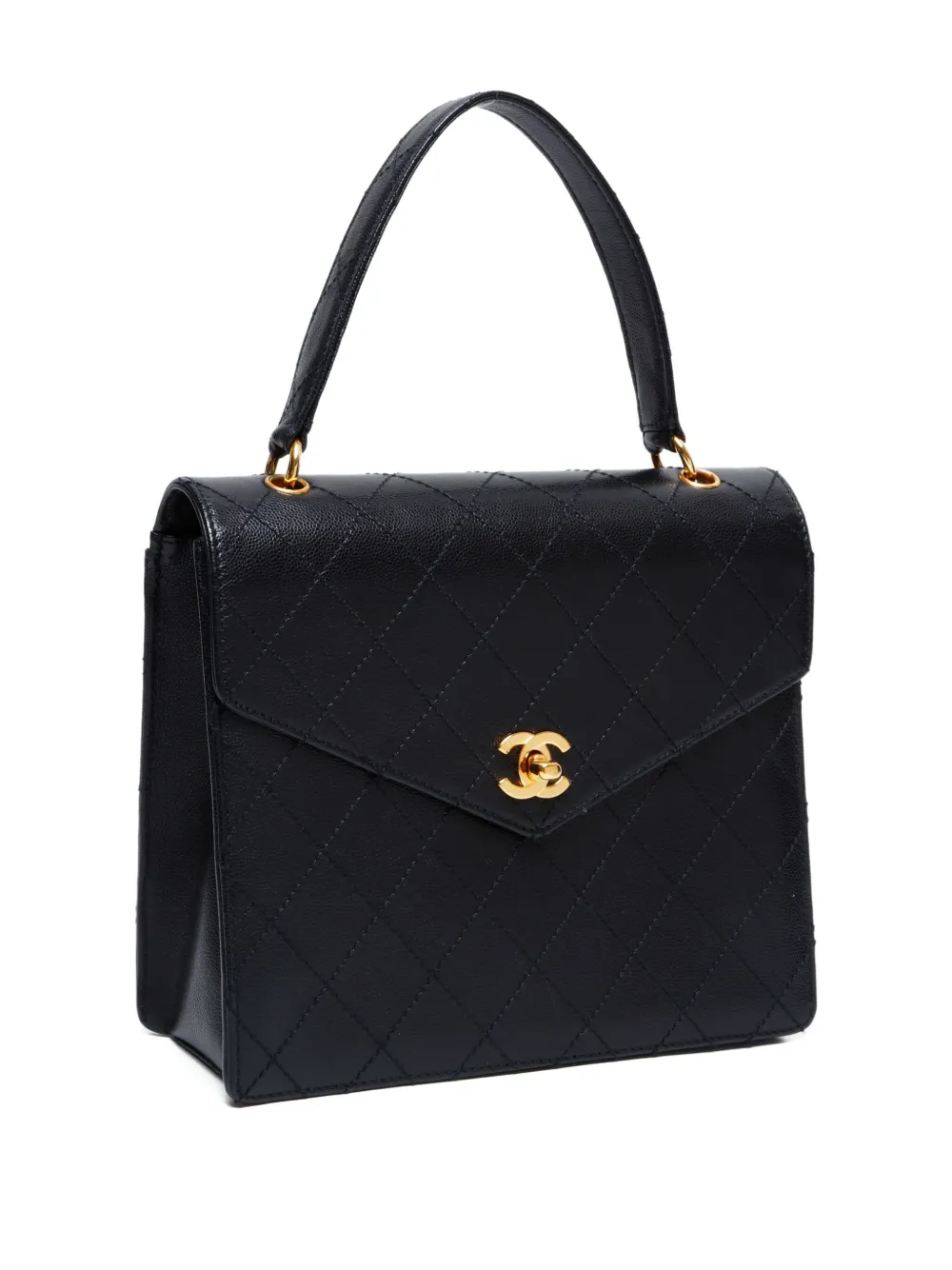 Pre-owned Chanel 1997-1999 Wilde Stitch Tote Bag In Black