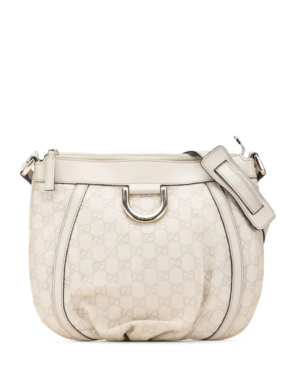 Gucci Pre-Owned 2000-2015 Guccissima Abbey D Ring crossbody bag | White | Image 1