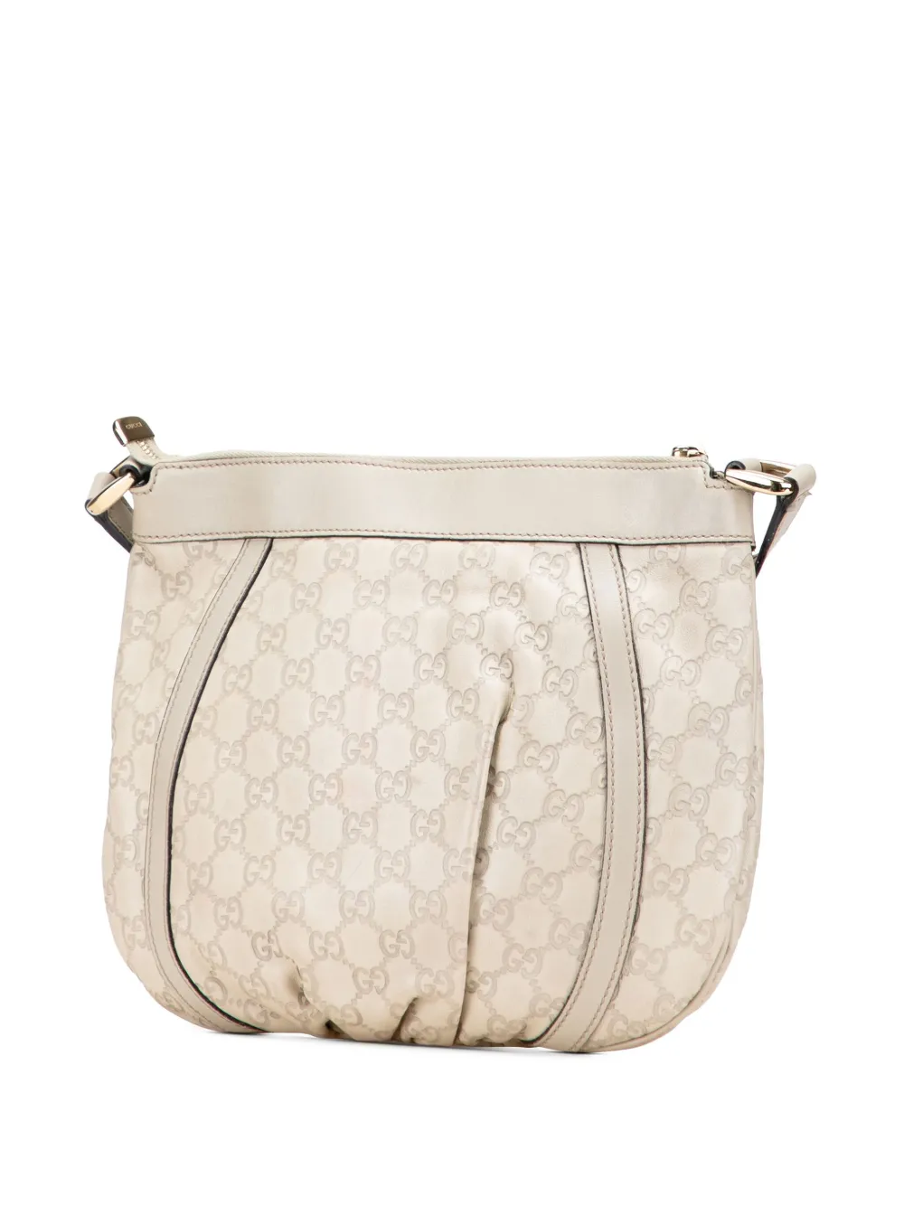 Pre-owned Gucci 2000-2015 Ssima Abbey D Ring Crossbody Bag In White