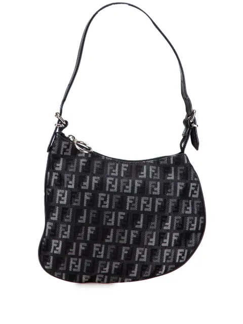 Fendi Pre-Owned 2000-2010 Zucchino Denim Oyster shoulder bag