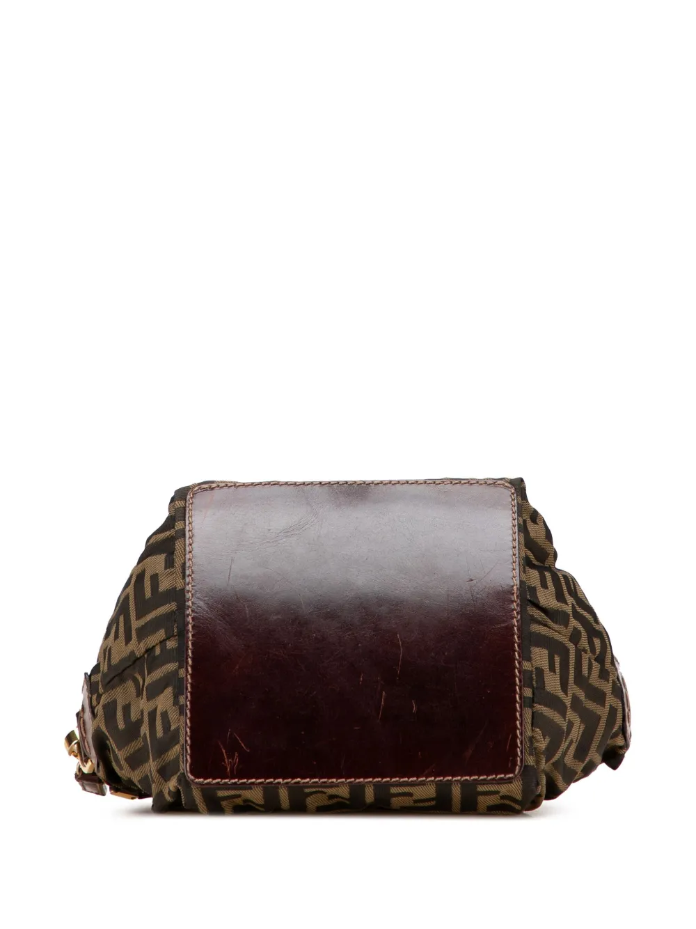 Pre-owned Fendi 2000-2010 Zucca Canvas Handbag In Brown