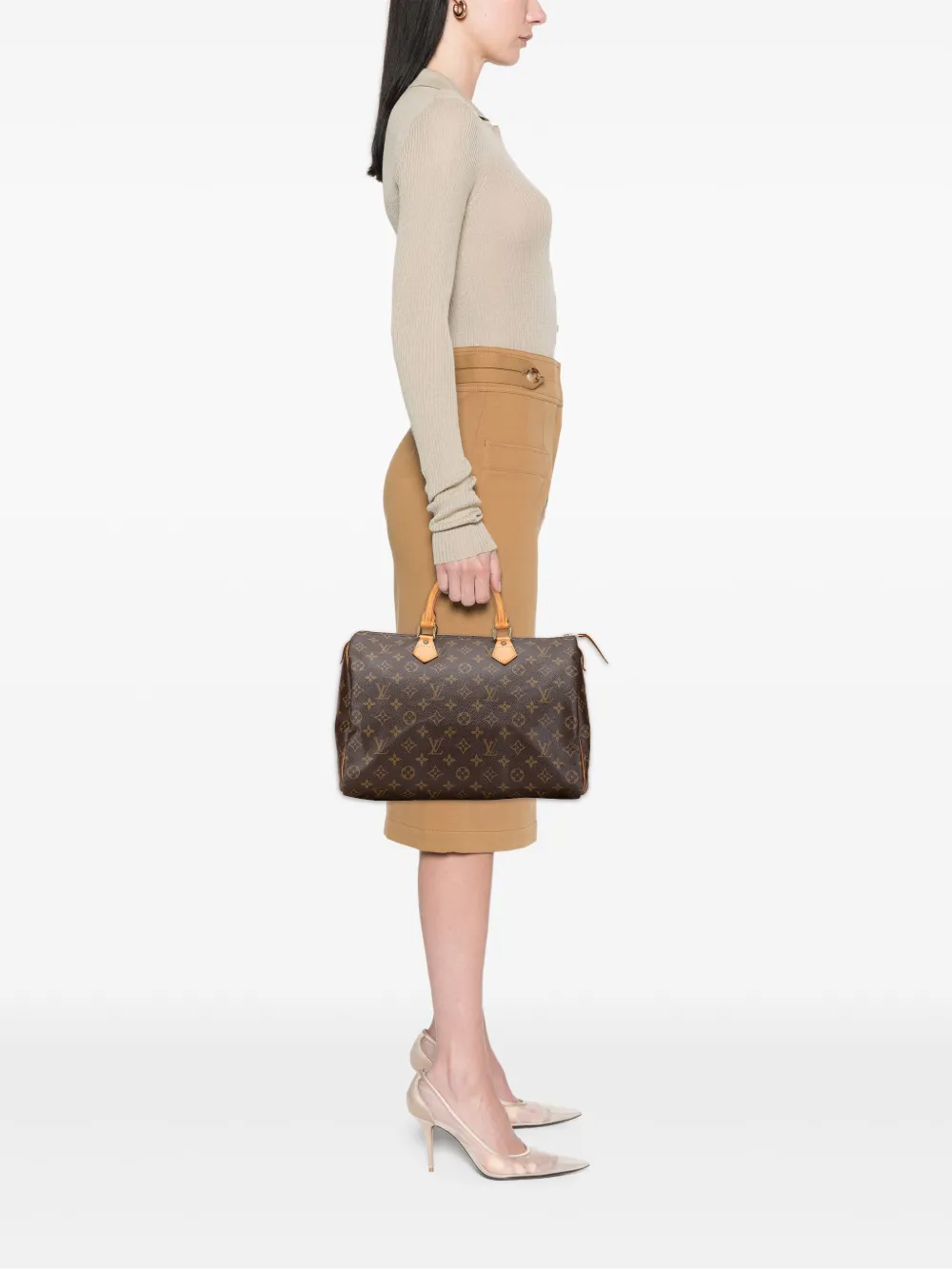 Louis Vuitton Pre-Owned 1997 Monogram Speedy 35 boston bag | Pre-Owned | Image 2