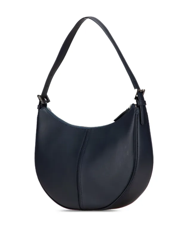 Burberry Pre-Owned 2000-2017 Leather Hobo Shoulder Bag Blue