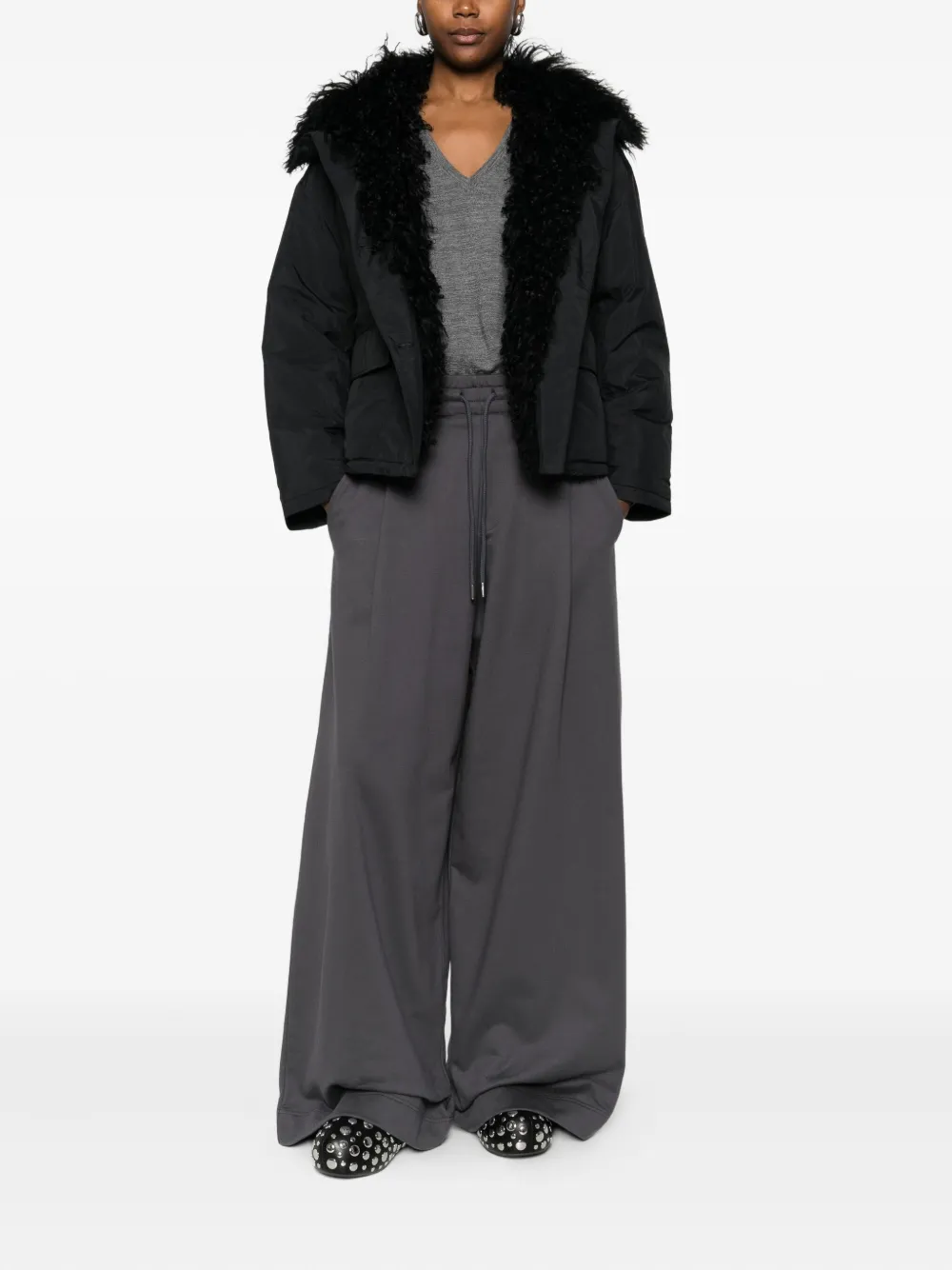 Yves Salomon faux fur-trim hooded jacket | Faux Fur & Shearling Jackets | Image 2