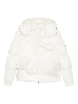 Moncler stripe-detail Quilted Jacket | Neutrals | FARFETCH