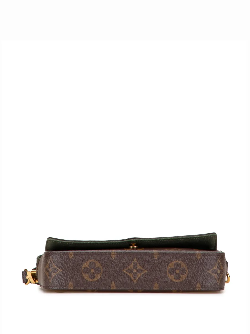 Pre-owned Louis Vuitton 2021-2025 Monogram Felicie Strap And Go Crossbody Bag In Brown