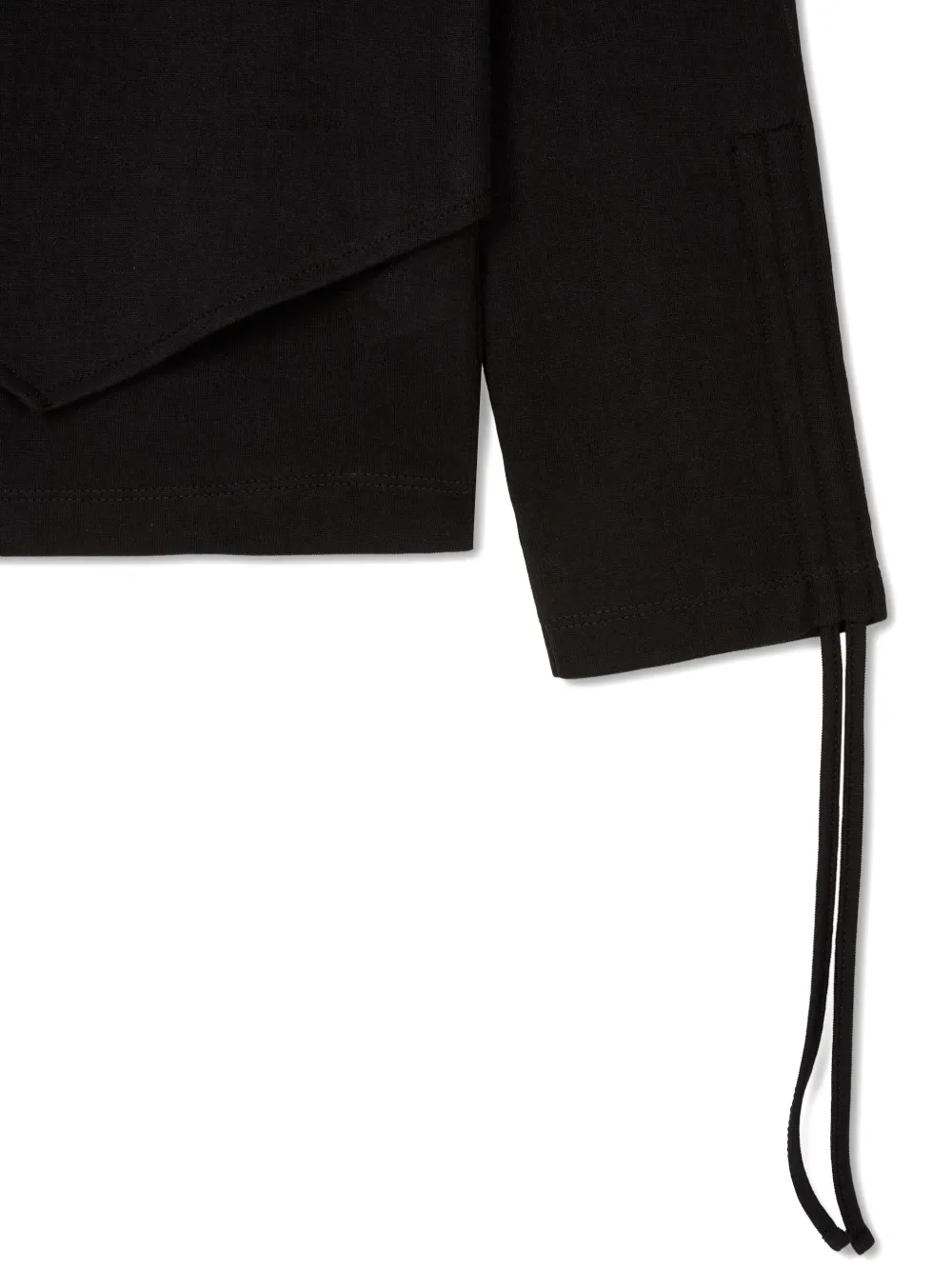 Studio Tomboy Strap-detail Layered T-shirt In Black