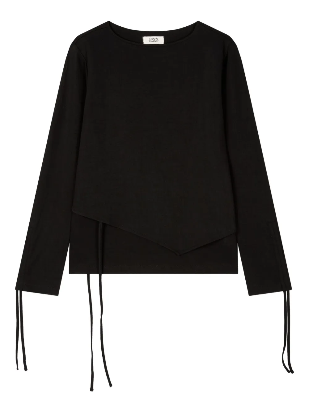 Studio Tomboy Strap-detail Layered T-shirt In Black