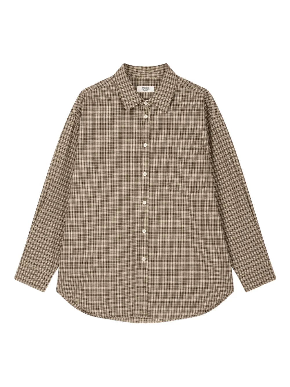 Studio Tomboy Checked Shirt In Brown