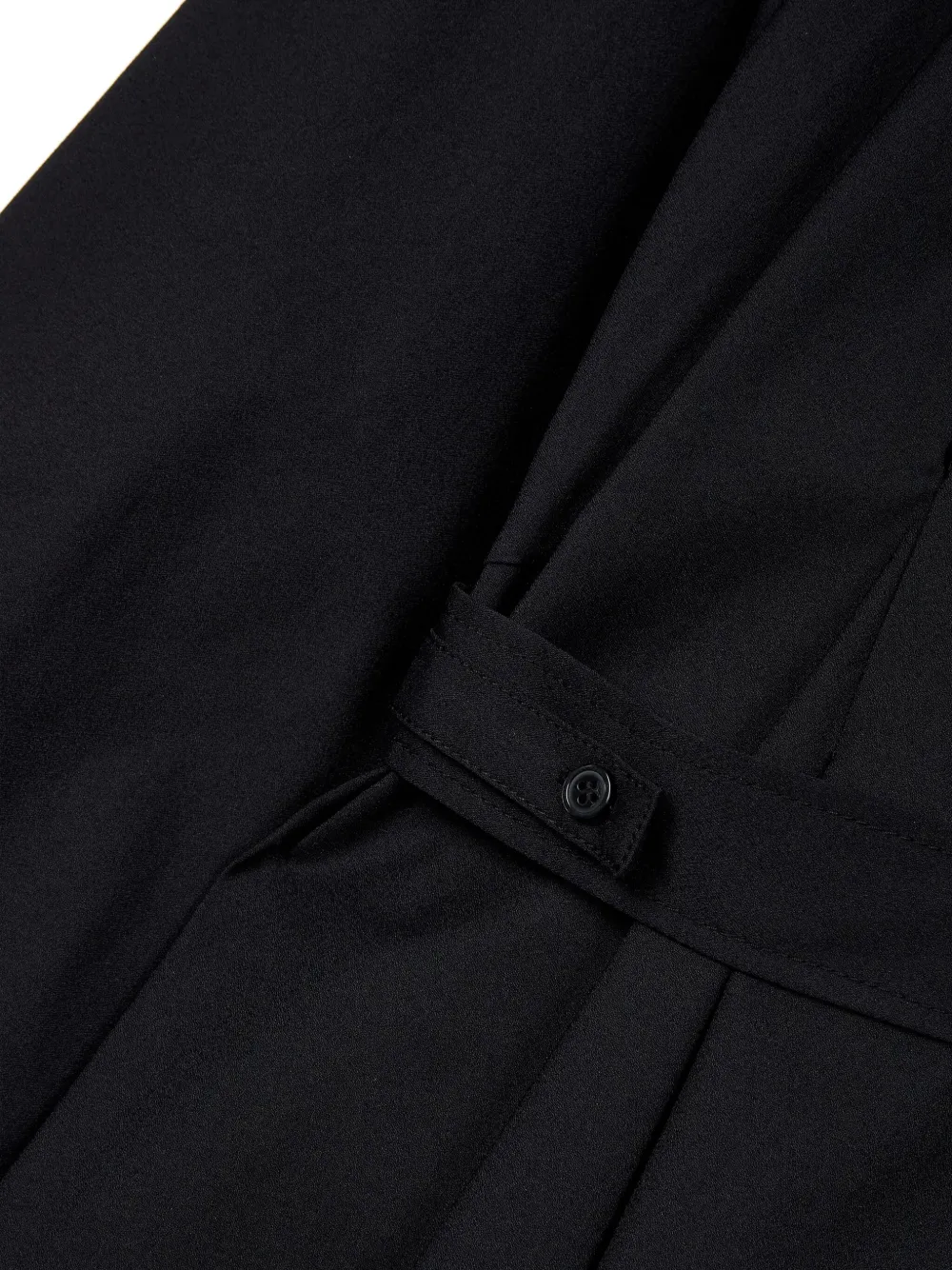 Studio Tomboy Shirred Shirt Dress In Black