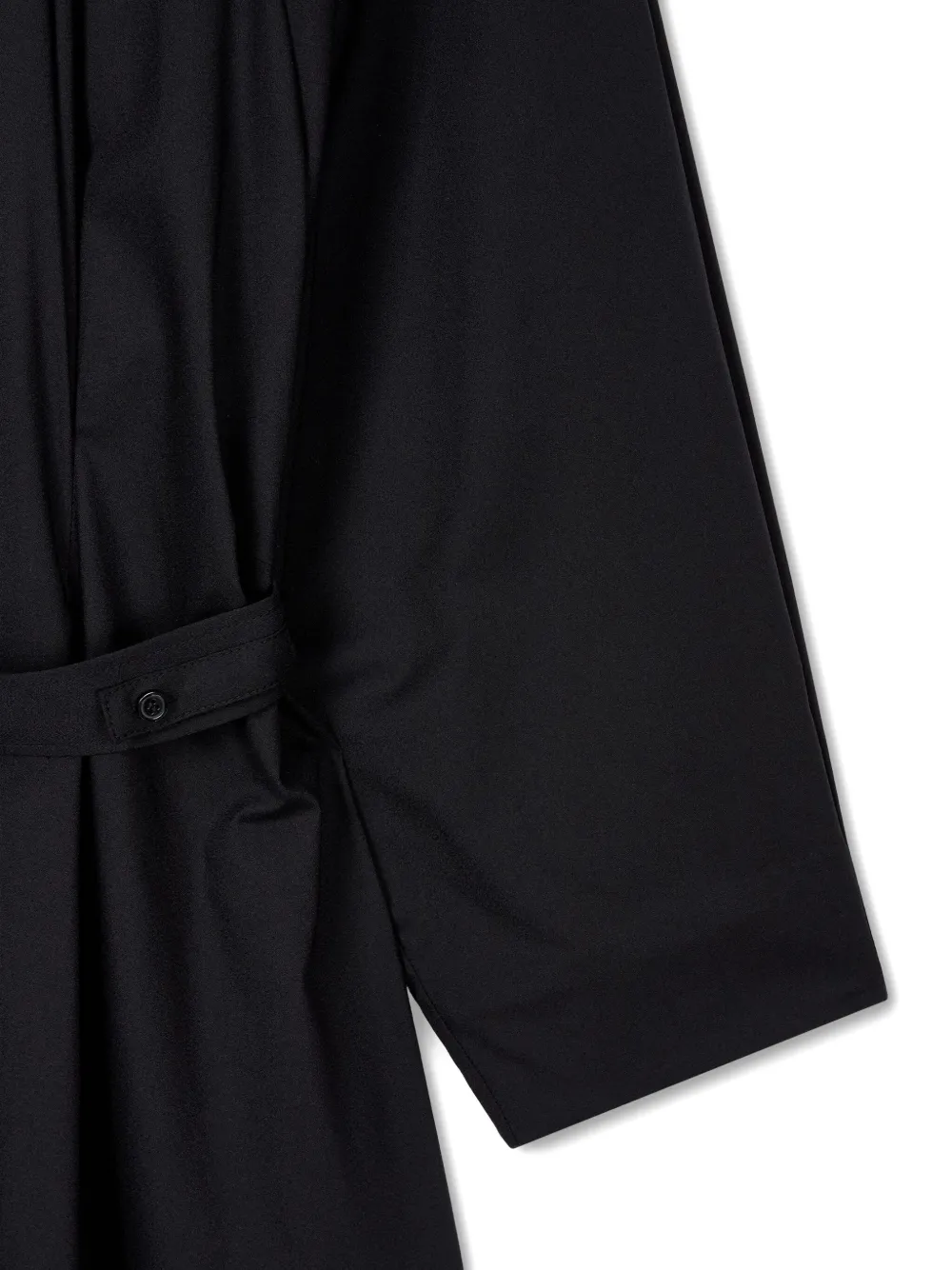 Studio Tomboy Shirred Shirt Dress In Black