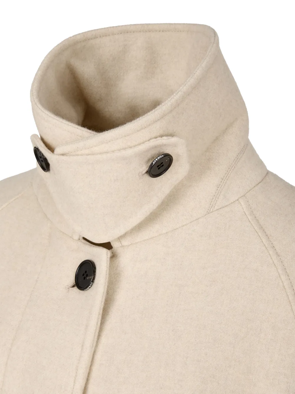 STUDIO TOMBOY Balmacan jas met enkele rij knopen Beige