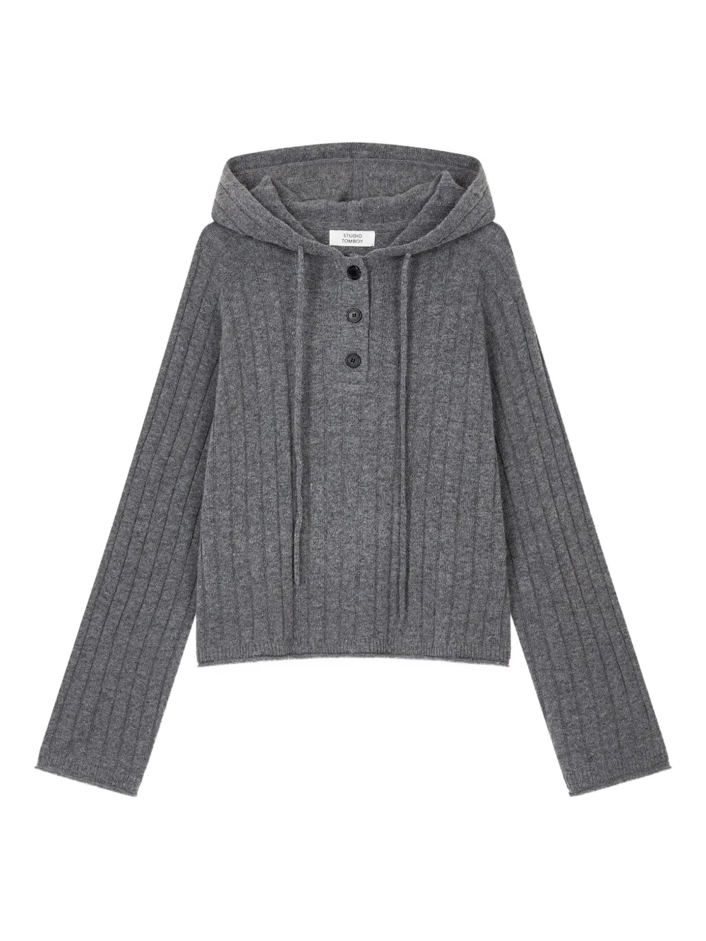 STUDIO TOMBOY knitted hoodie - Grey