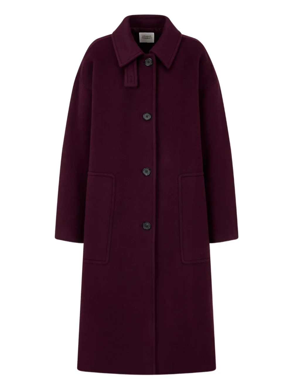 STUDIO TOMBOY single-breasted felted coat | Purple | Image 1