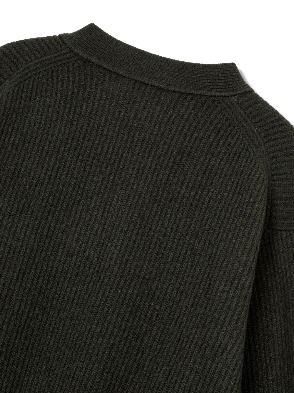 Studio Tomboy Ribbed-knit Cardigan In Gray