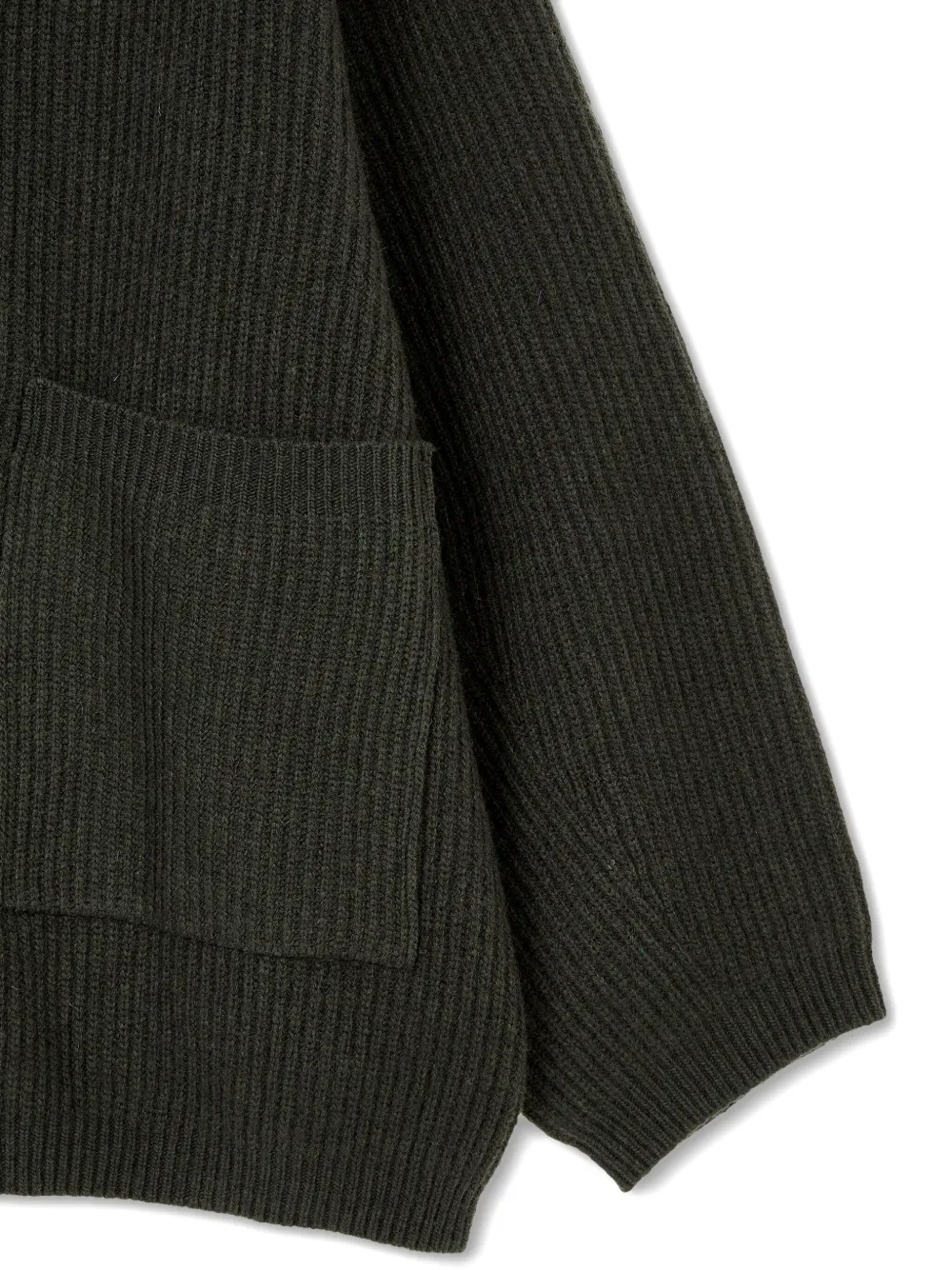Studio Tomboy Ribbed-knit Cardigan In Gray