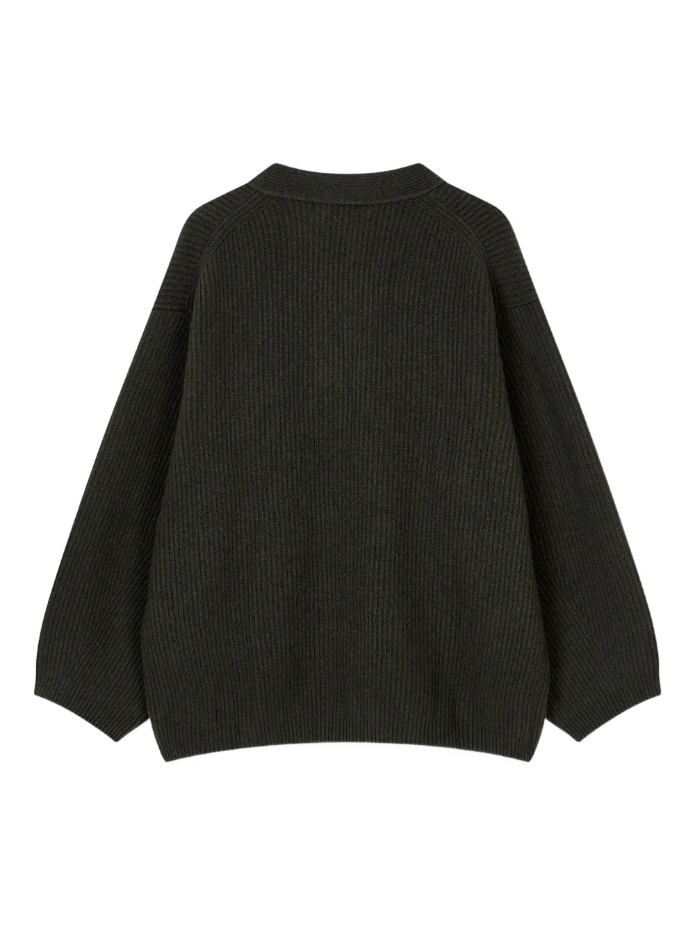 Studio Tomboy Ribbed-knit Cardigan In Gray