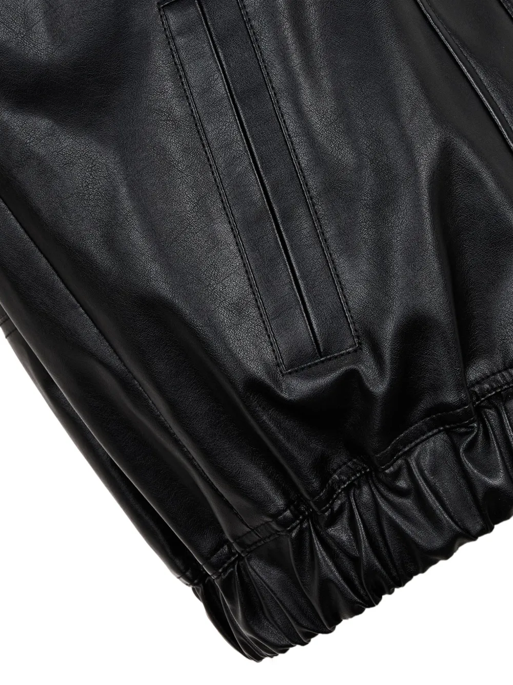 STUDIO TOMBOY Jack van imitatieleer Zwart