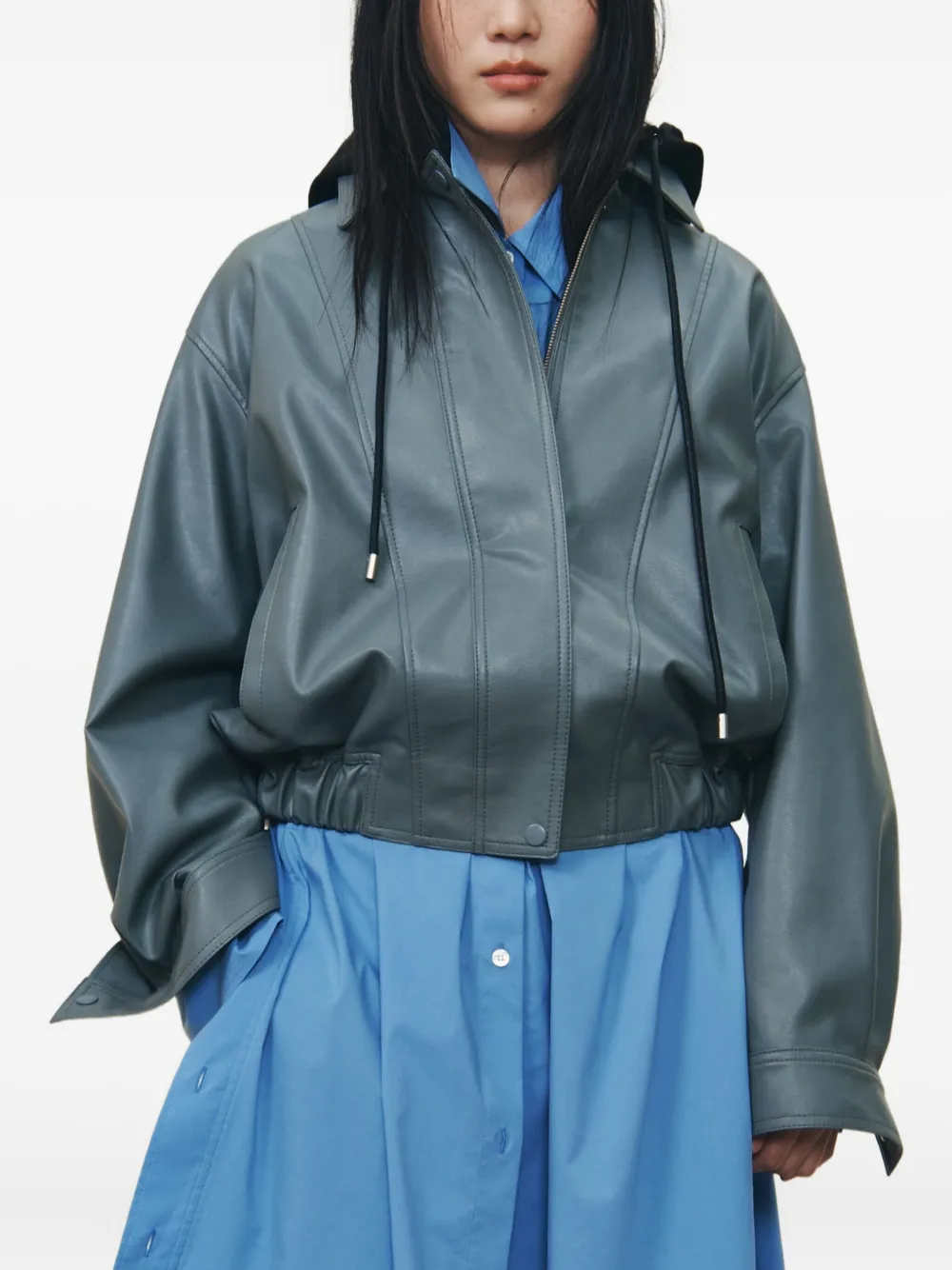 Studio Tomboy Hooded Jacket In Blue