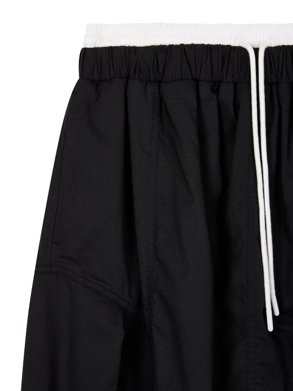 Studio Tomboy Contrast-waist Skirt In Black