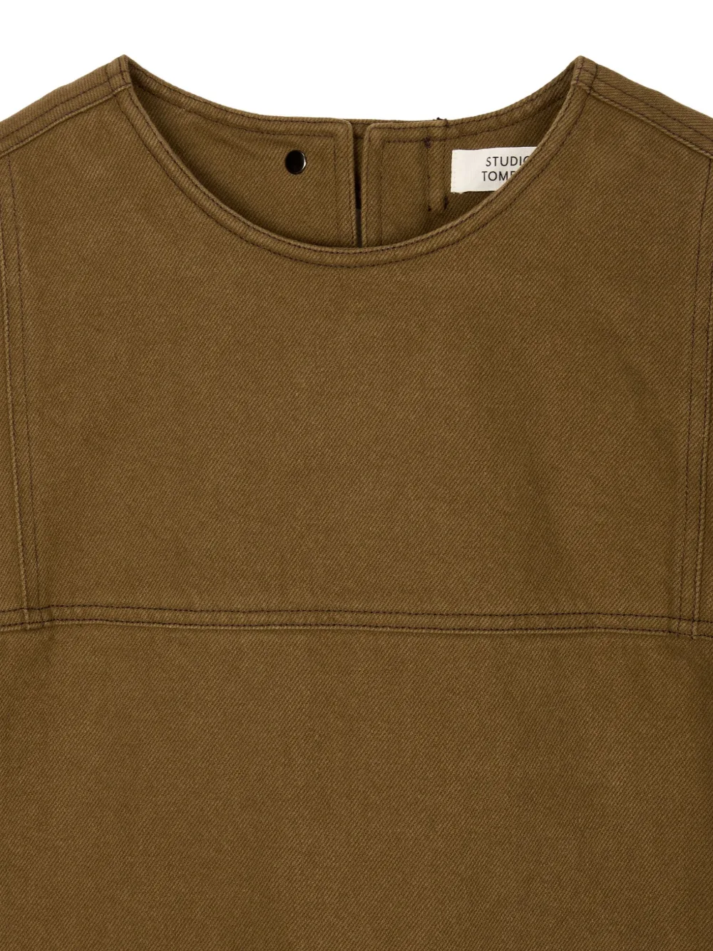 Studio Tomboy Twill Tunic Dress In Brown
