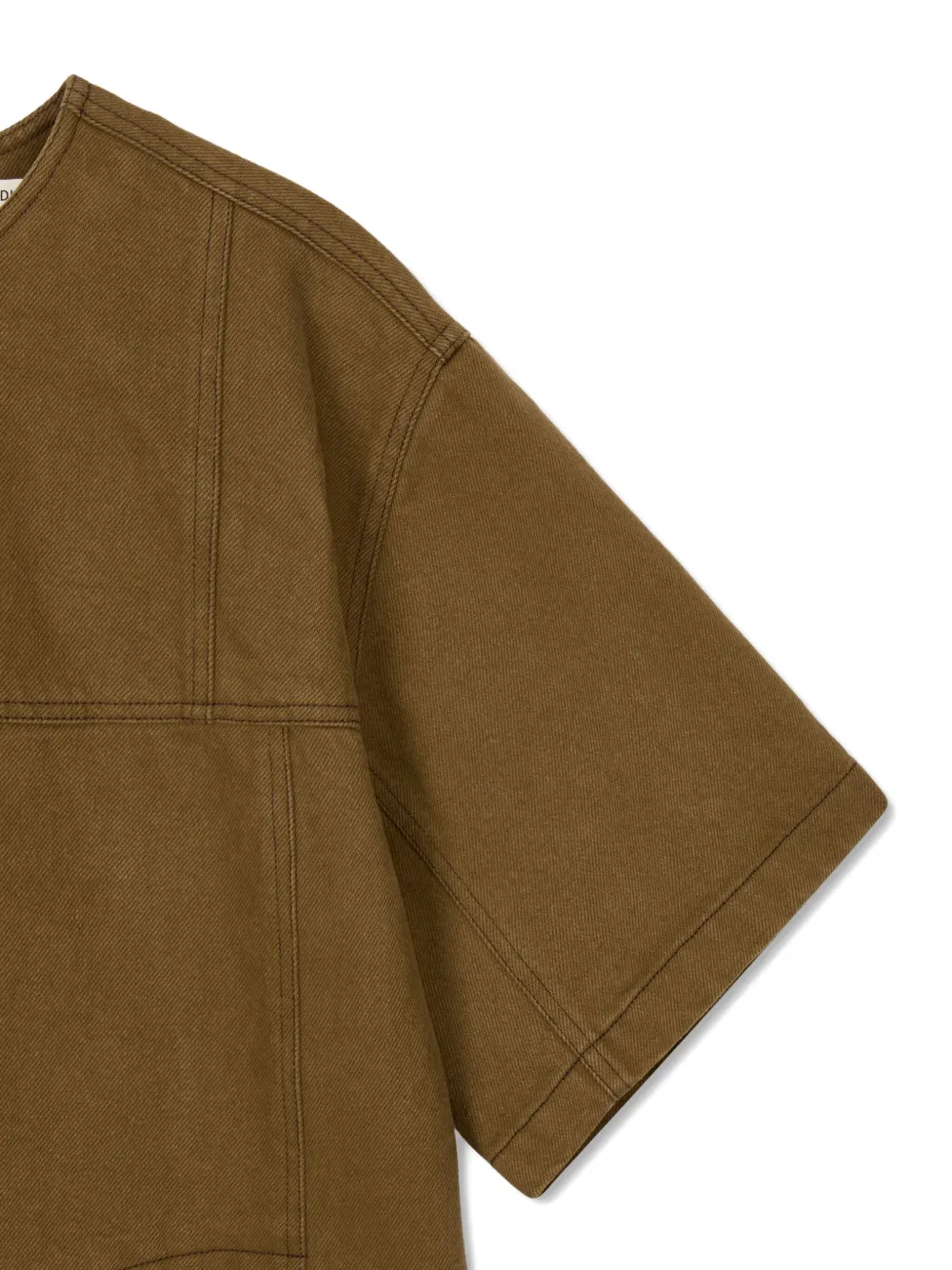 Studio Tomboy Twill Tunic Dress In Brown