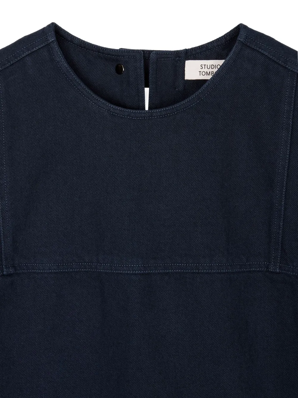 Studio Tomboy Twill Tunic Dress In Blue