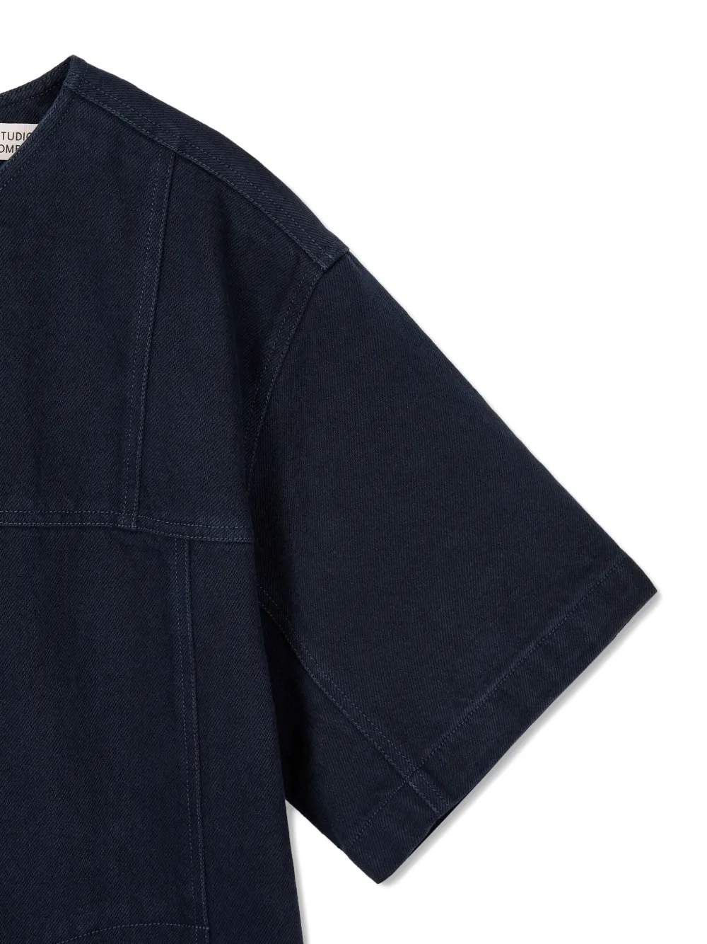 Studio Tomboy Twill Tunic Dress In Blue