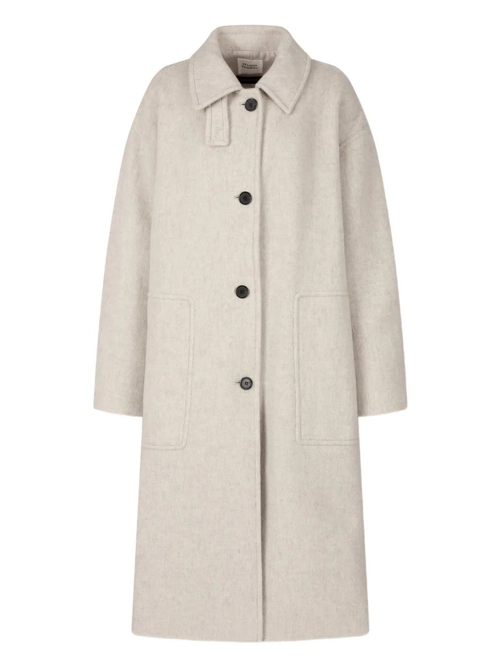 STUDIO TOMBOY single-breasted felted coat | Neutrals | Image 1