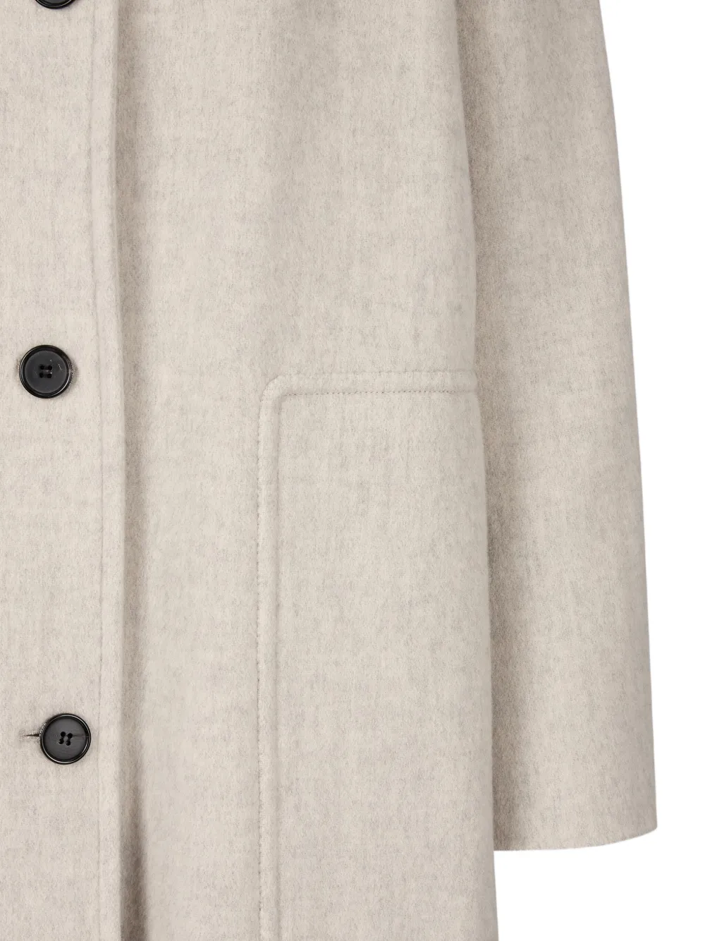 Studio Tomboy Single-breasted Felted Coat In Neutral