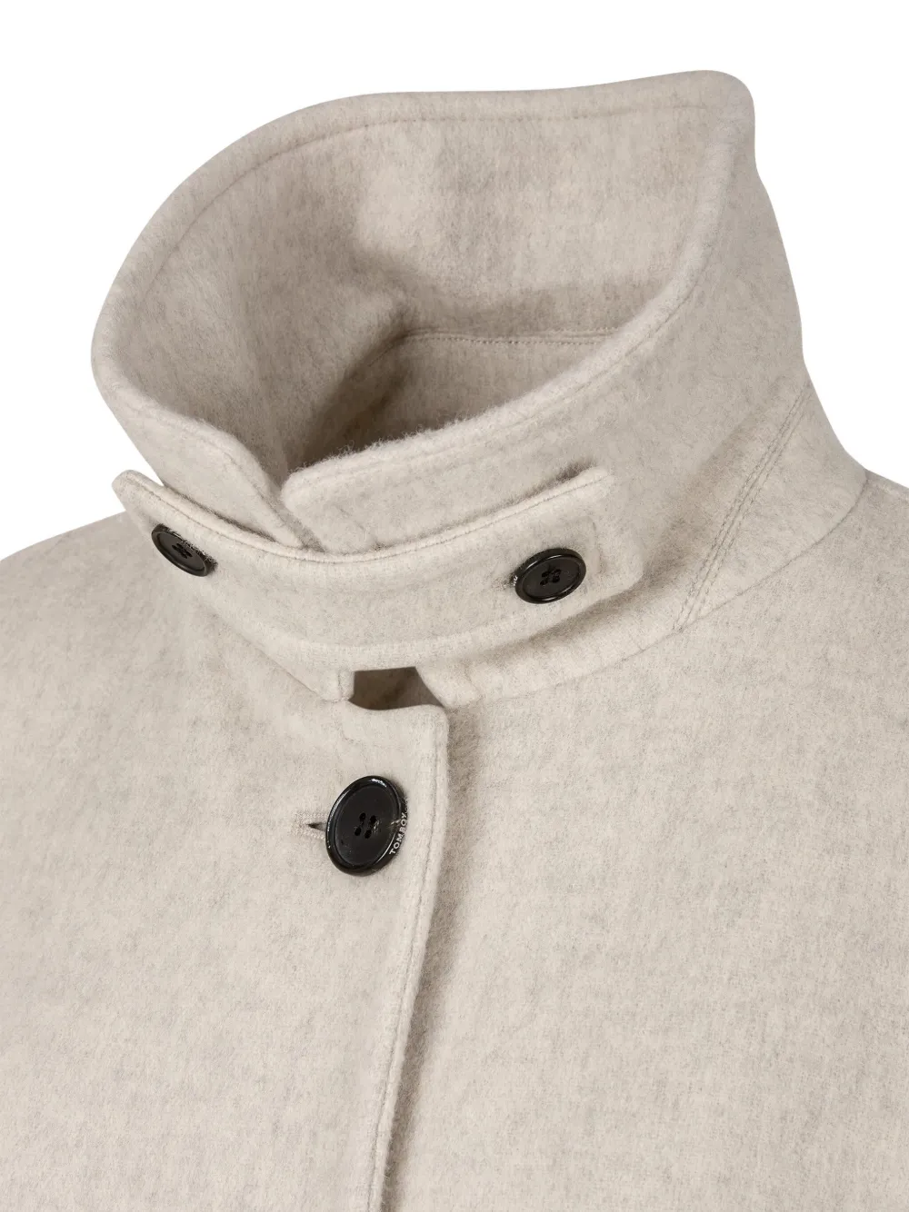 Studio Tomboy Single-breasted Felted Coat In Neutral