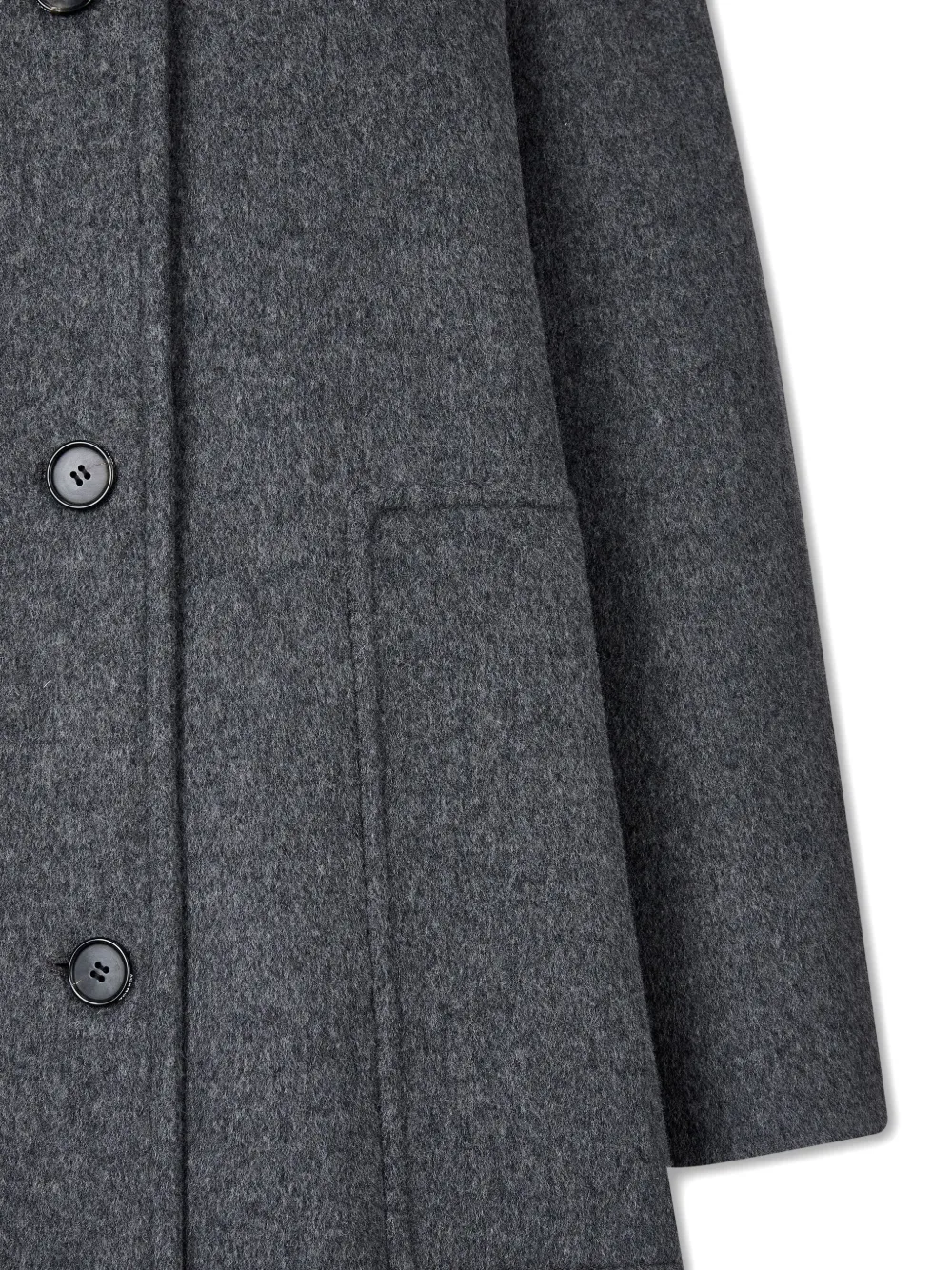 Studio Tomboy Mélange-effect Single-breasted Coat In Gray