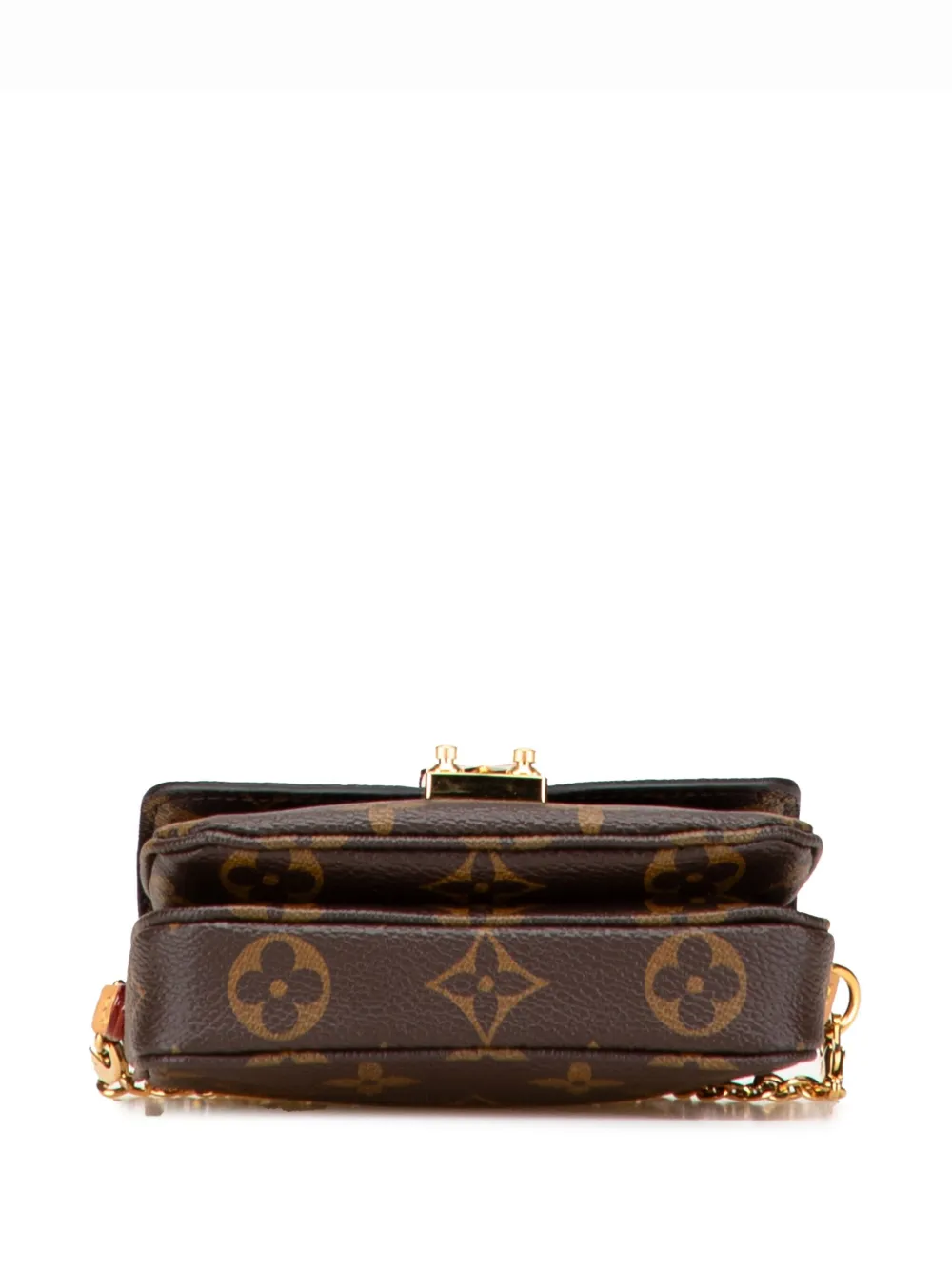 Pre-owned Louis Vuitton 2021-2025 Monogram Micro Metis Satchel In Brown