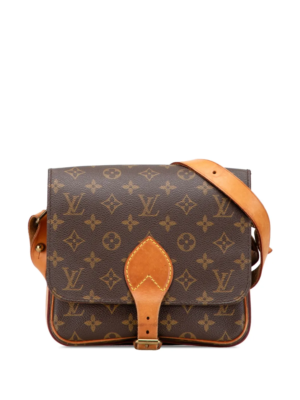 Louis Vuitton Pre-Owned 1990 Monogram Cartouchiere MM crossbody bag - Louis Vuitton Pre-Owned 1990 Monogram Cartouchiere MM crossbody bag -