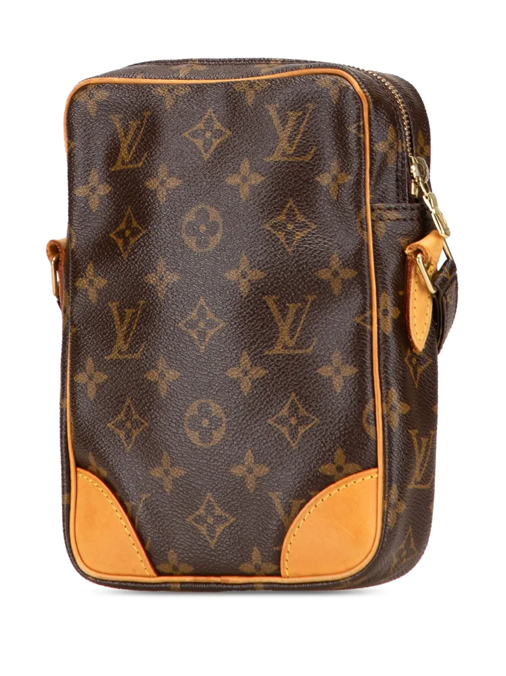 Pre-owned Louis Vuitton 2002 Monogram Danube Crossbody Bag In Brown