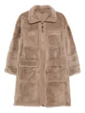 Brunello Cucinelli full-zip fur coat - Neutrals