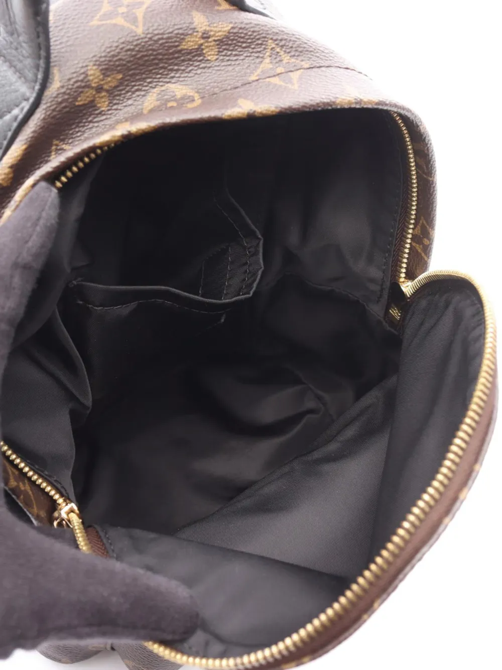 Pre-owned Louis Vuitton 2016 Monogram Palm Springs Pm Backpack In Brown