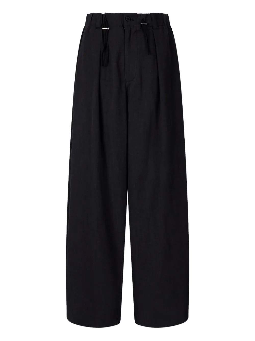 Studio Tomboy Pleated Drawstring Trousers In Black