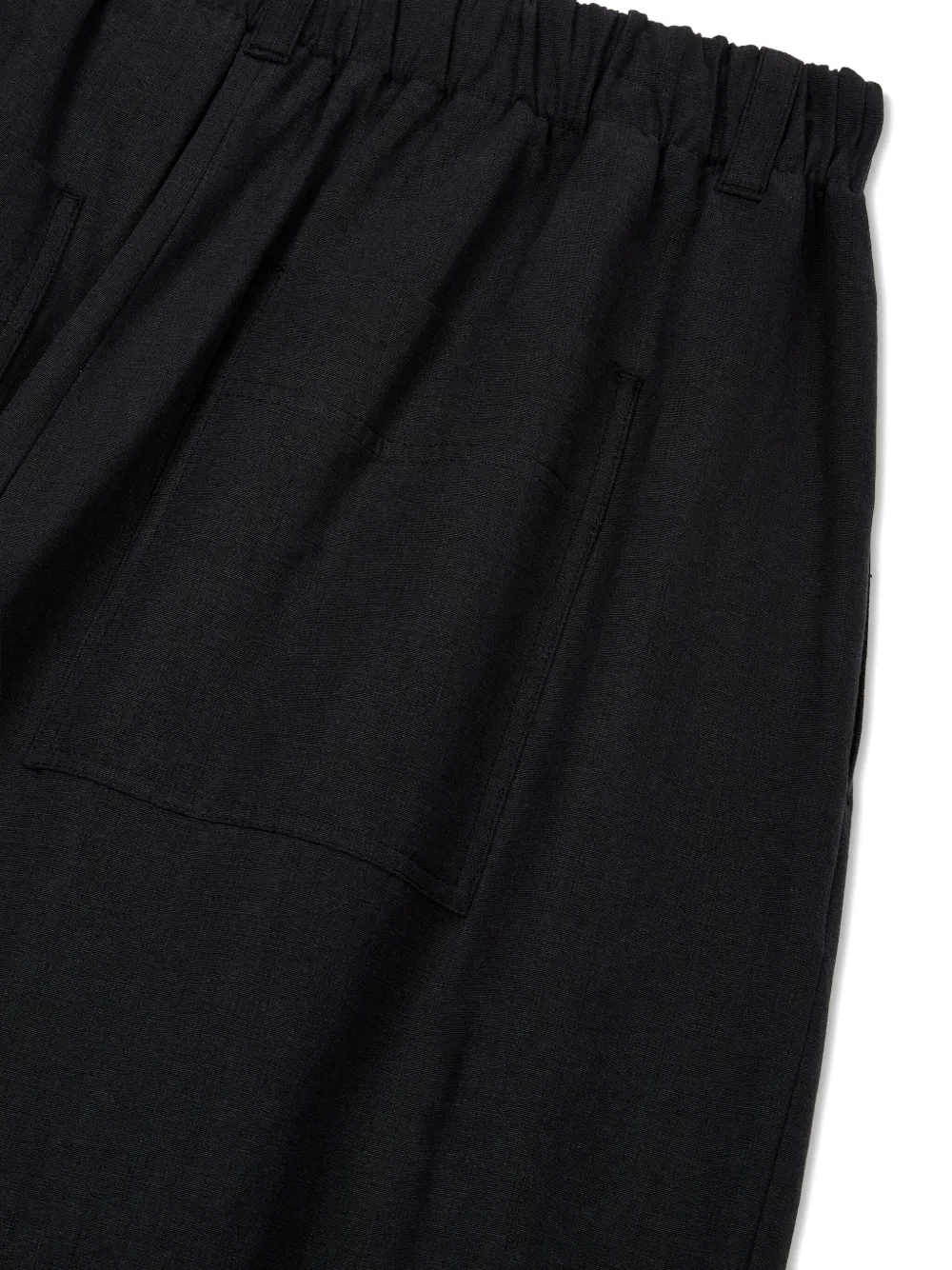 Studio Tomboy Pleated Drawstring Trousers In Black