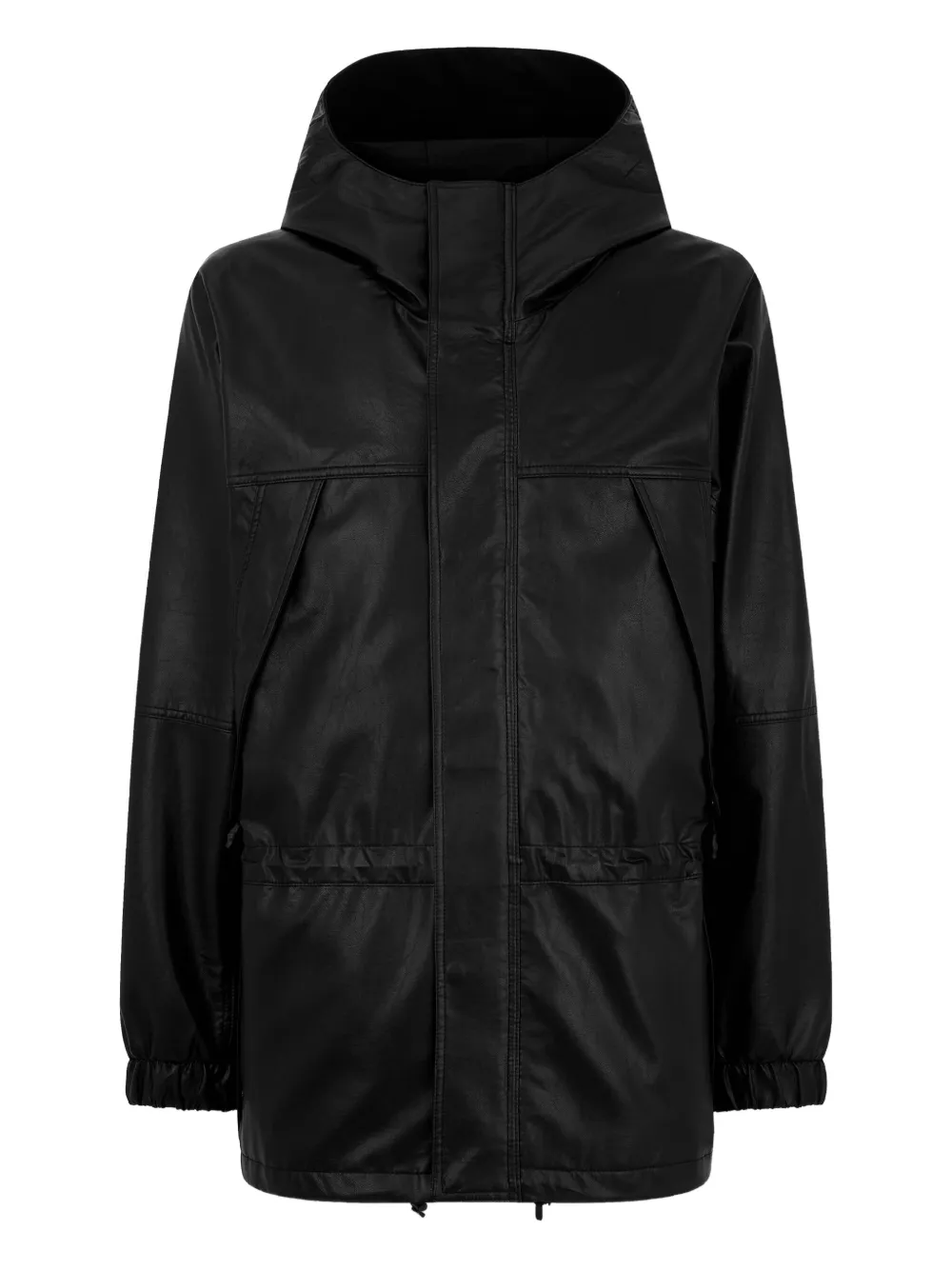 Studio Tomboy Hooded Drawstring Parka In Black