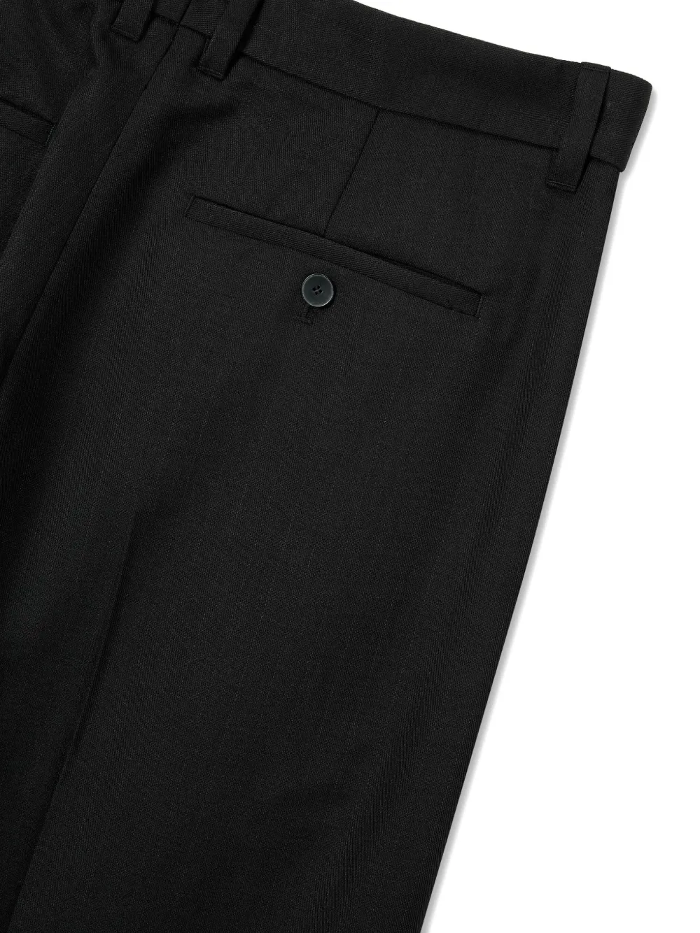 Studio Tomboy Pinstripe Pleated Trousers In Black