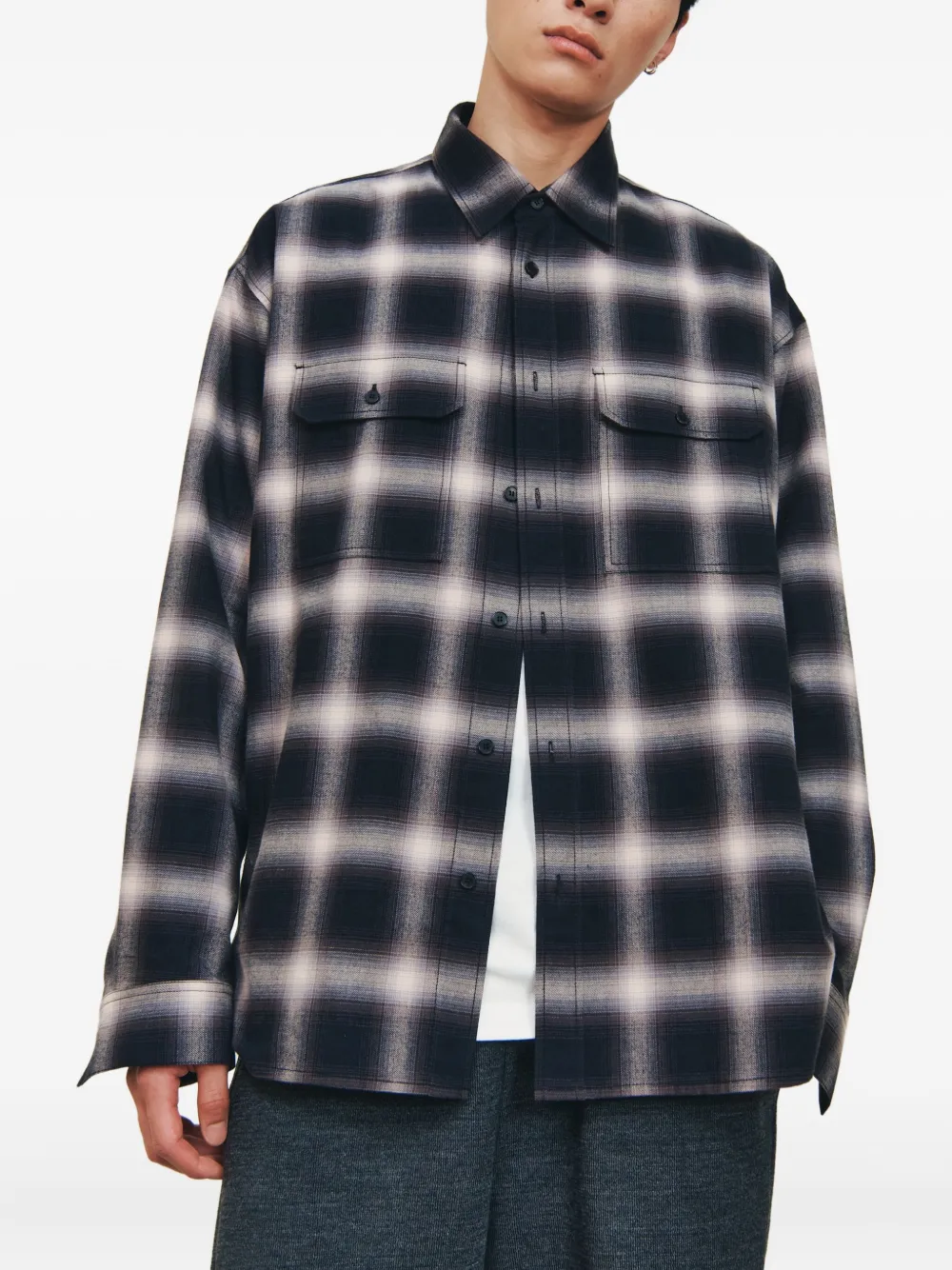 STUDIO TOMBOY check shirt - Zwart