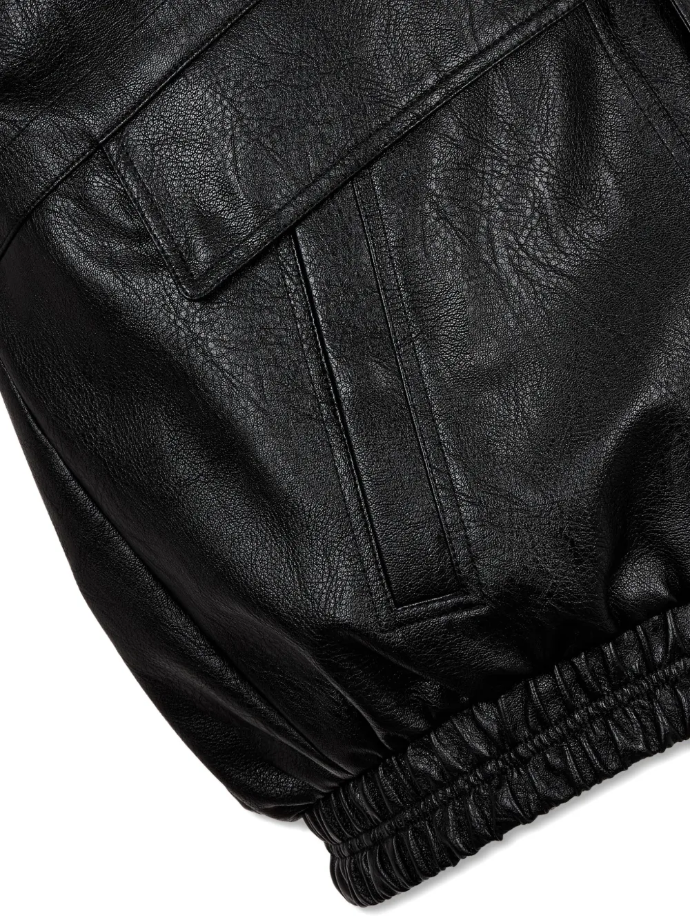 Studio Tomboy Flap-pocket Bomber Jacket In Black