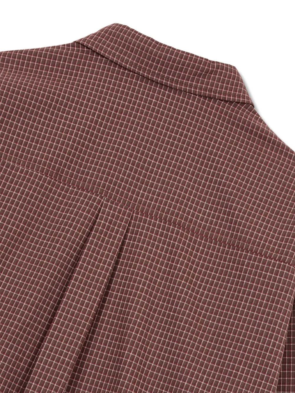 Studio Tomboy Checked Cotton Shirt In Brown